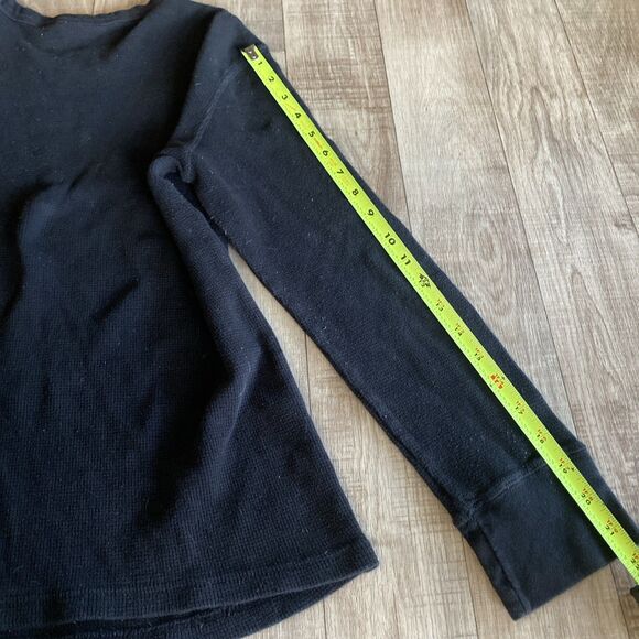 AC/DC Rockware Thermal Waffle Men Shirt Large Back In Black Grunge Music Band - Picture 7 of 7